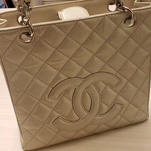 Chanel Quilted Caviar Petite ShopperTote
